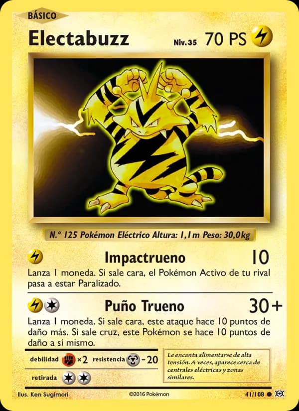 Electabuzz card in Spanish