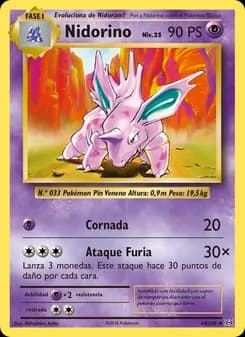 Nidorino card in Spanish