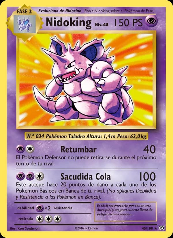 Nidoking card in Spanish