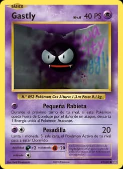 Gastly card in Spanish