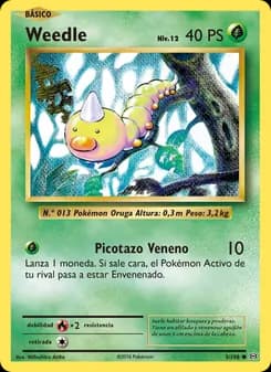 Weedle card in Spanish