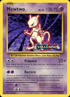 Mewtwo card in Spanish