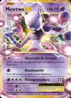 Mewtwo EX card in Spanish