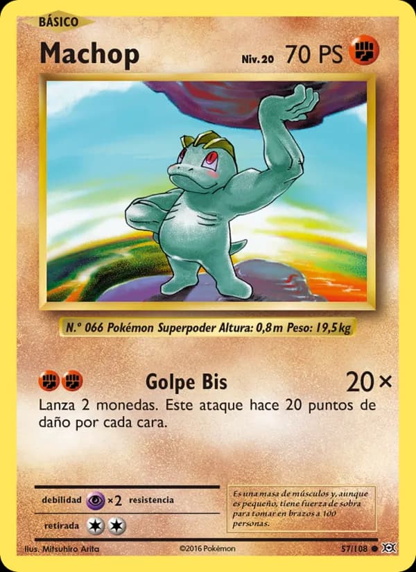 Machop card in Spanish