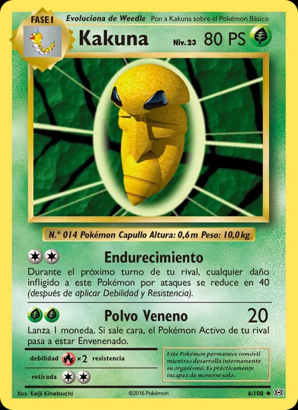 Kakuna card in Spanish