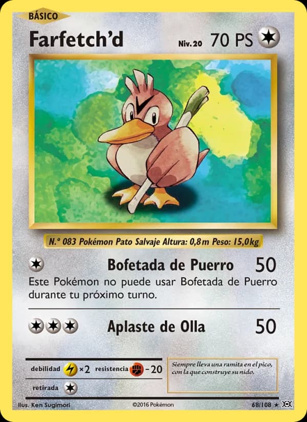 Farfetch'd card in Spanish