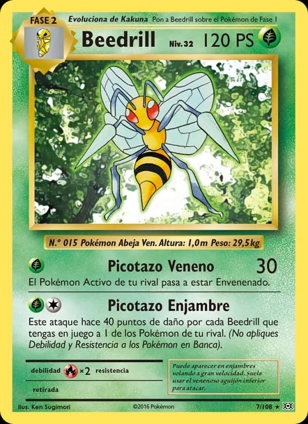 Beedrill card in Spanish
