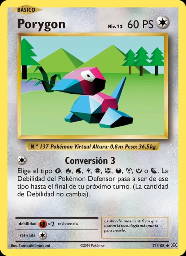 Porygon card in Spanish