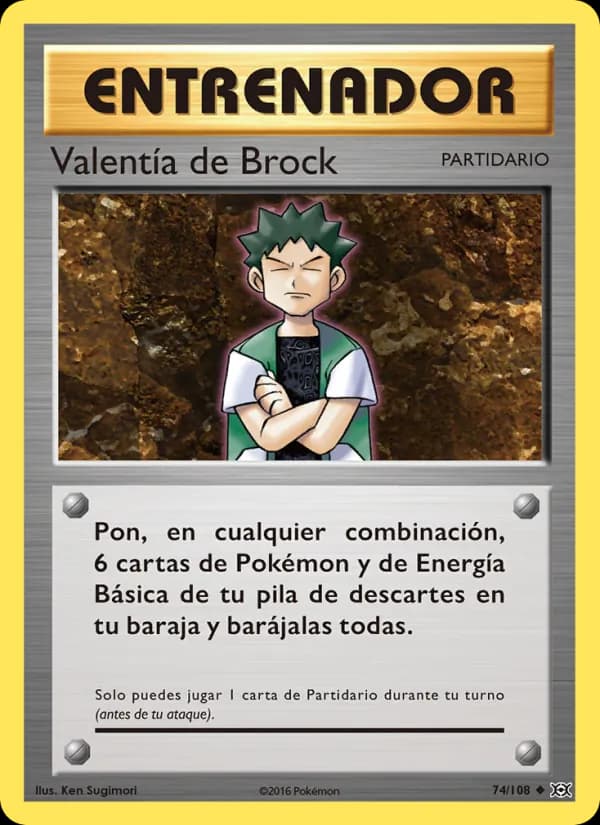 Valentía de Brock card in Spanish