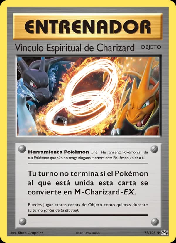 Vínculo Espiritual de Charizard card in Spanish
