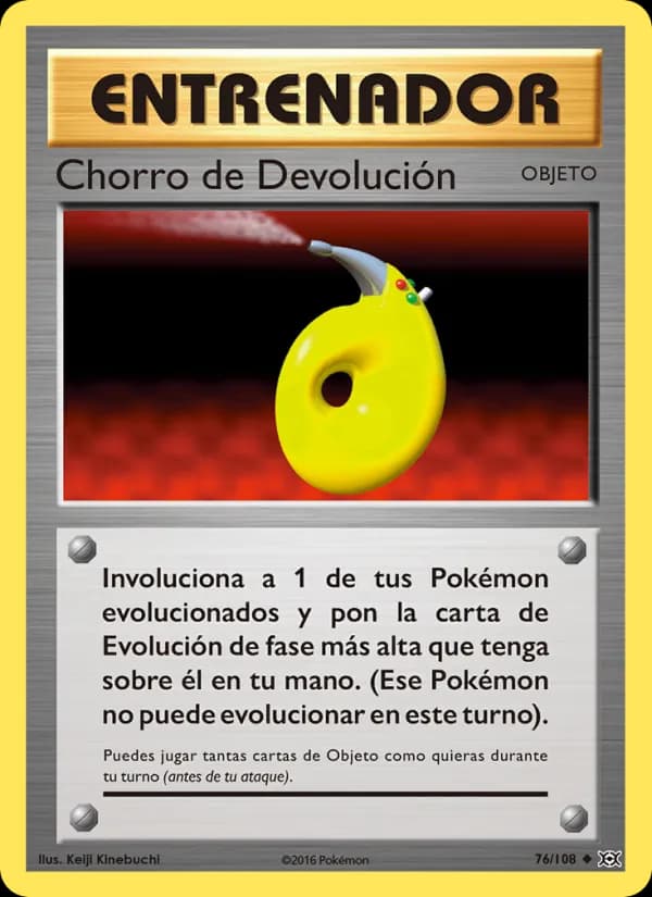 Chorro de Devolución card in Spanish