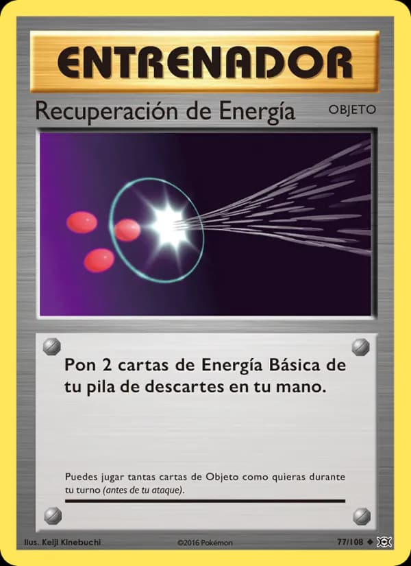Recuperación de Energía card in Spanish