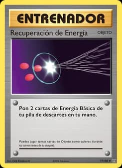 Recuperación de Energía card in Spanish