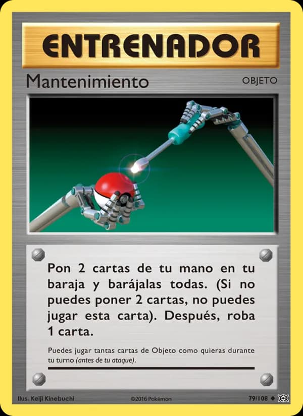 Mantenimiento card in Spanish