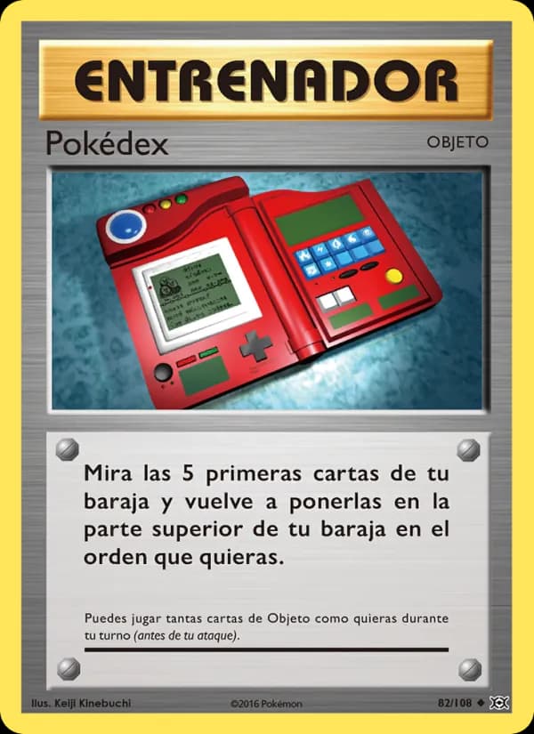 Pokédex card in Spanish