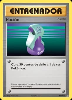Poción card in Spanish