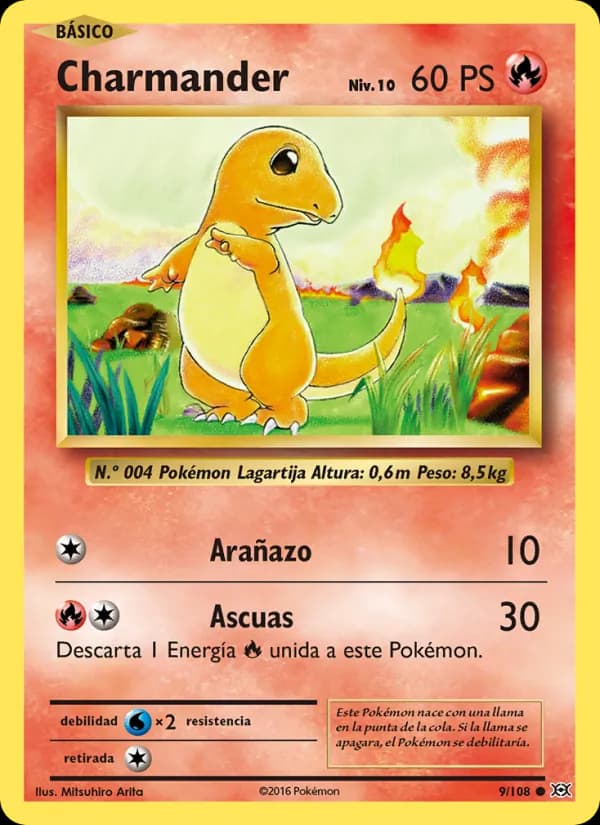 Charmander card in Spanish