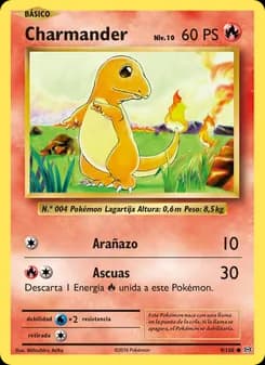Charmander card in Spanish