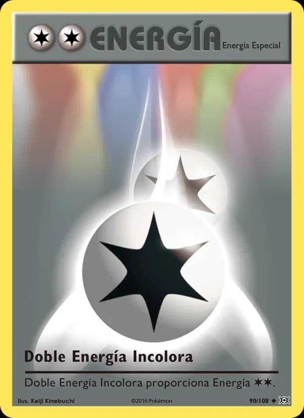 Doble Energía Incolora card in Spanish