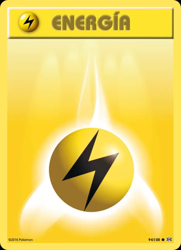 Energía Rayo card in Spanish