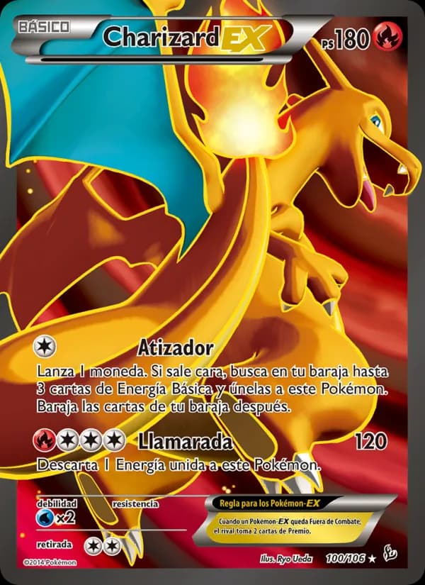 Charizard EX card in Spanish