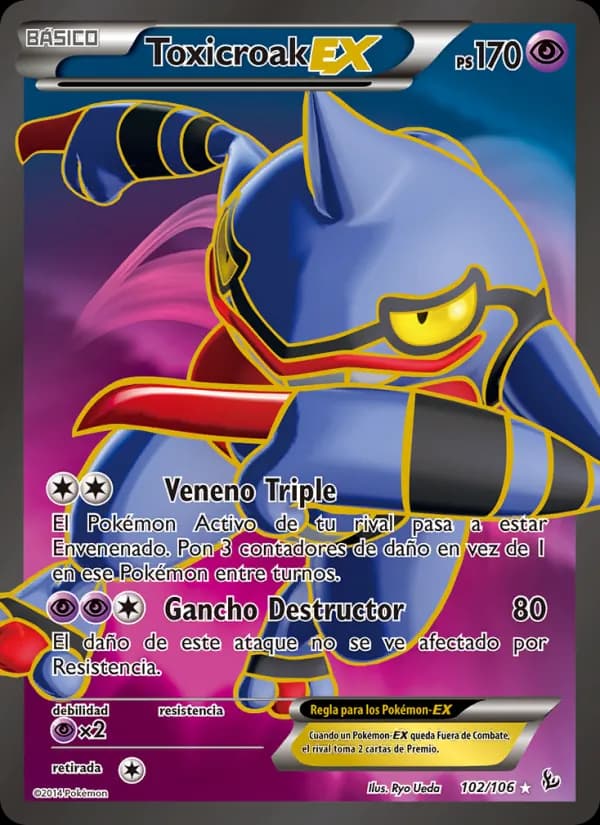 Toxicroak EX card in Spanish