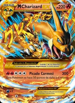 M-Charizard EX card in Spanish