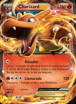 Charizard EX card in Spanish