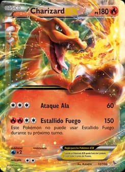 Charizard EX card in Spanish