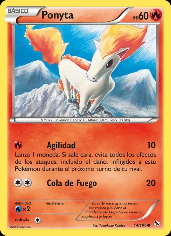 Ponyta card in Spanish