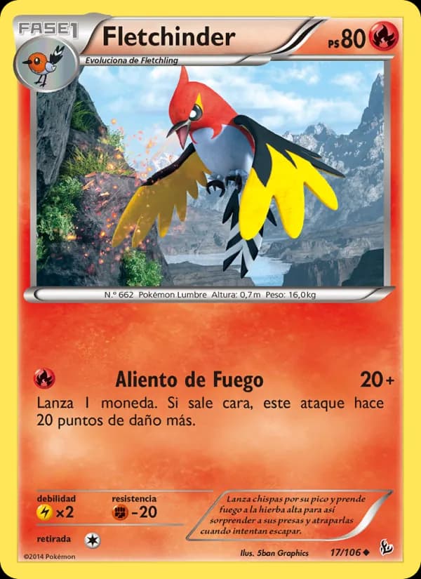 Fletchinder card in Spanish