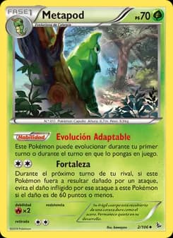 Metapod card in Spanish
