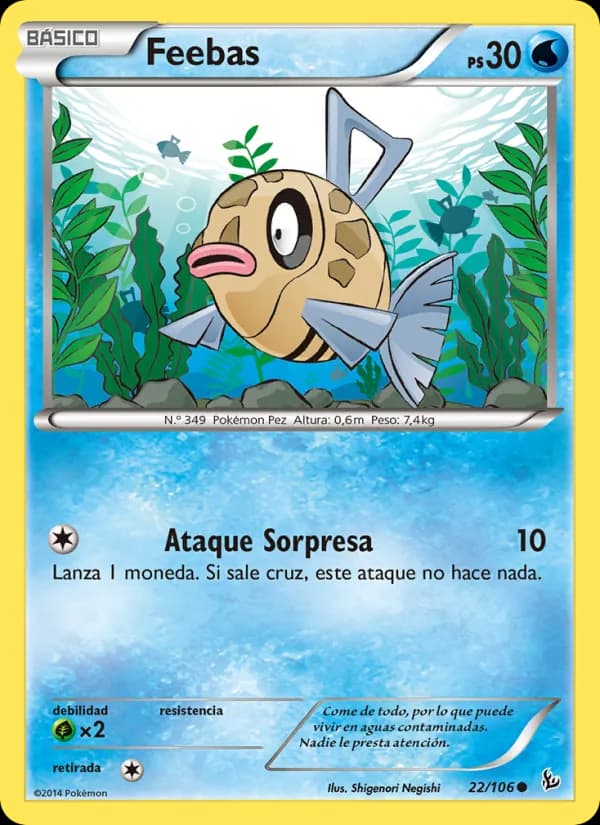 Feebas card in Spanish