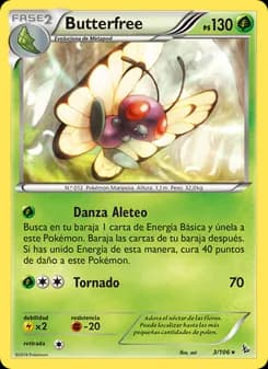 Butterfree card in Spanish