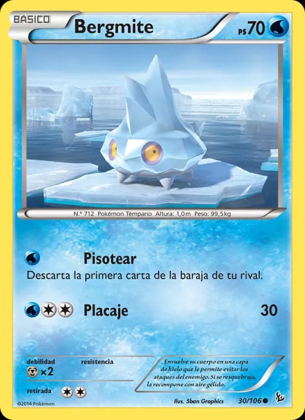 Bergmite card in Spanish