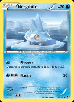 Bergmite card in Spanish