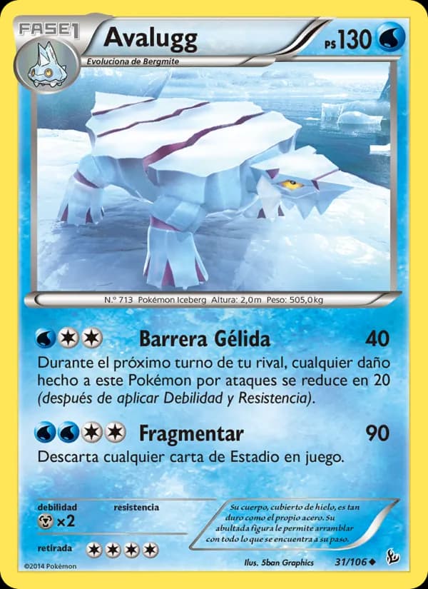 Avalugg card in Spanish