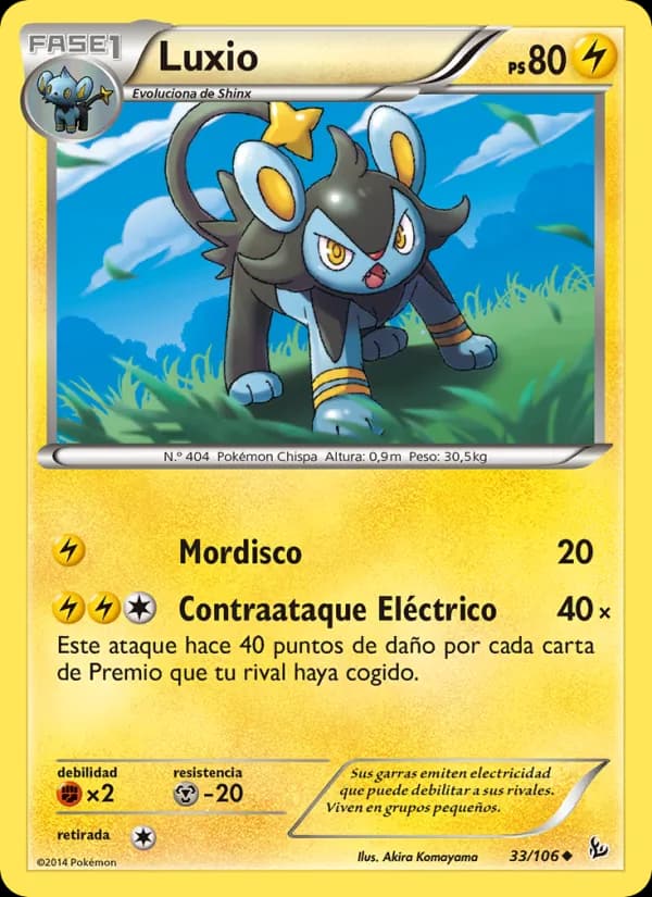 Luxio card in Spanish