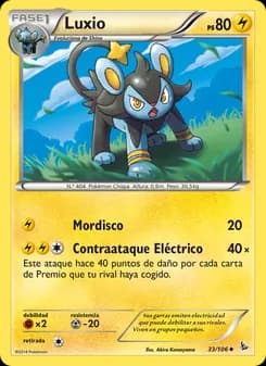 Luxio card in Spanish