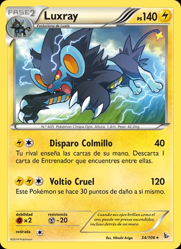 Luxray card in Spanish
