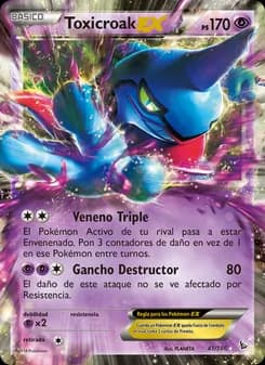 Toxicroak EX card in Spanish