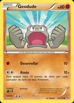 Geodude card in Spanish