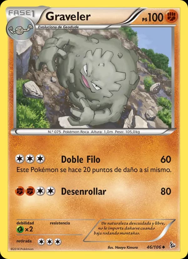 Graveler card in Spanish