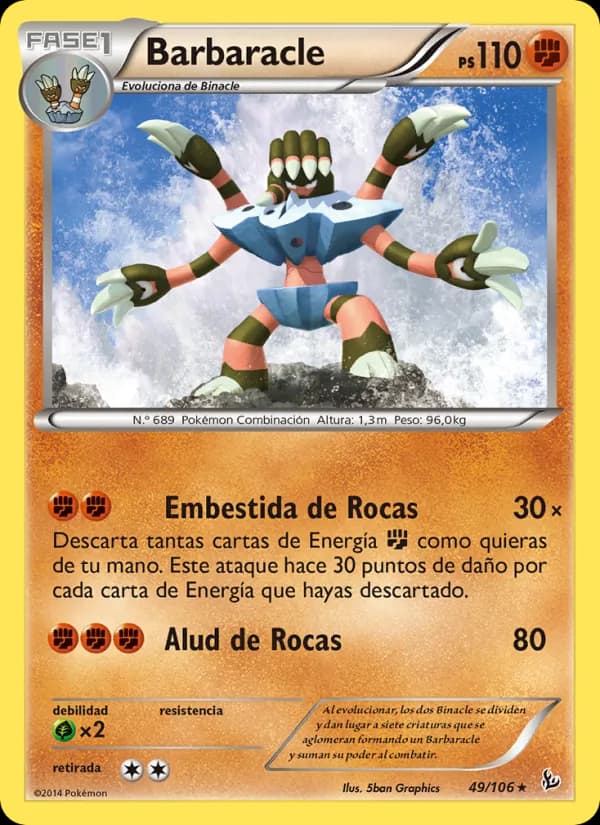 Barbaracle card in Spanish
