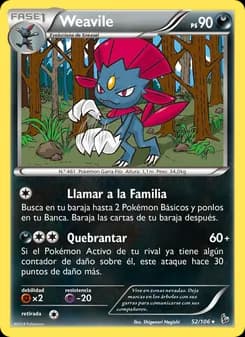 Weavile card in Spanish