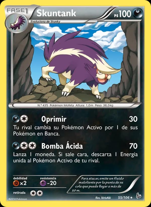 Skuntank card in Spanish