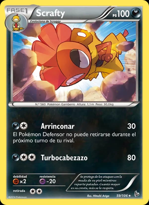 Scrafty card in Spanish