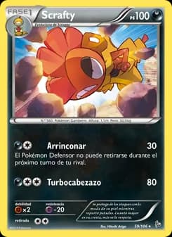 Scrafty card in Spanish