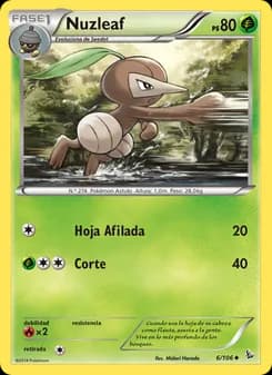 Nuzleaf card in Spanish