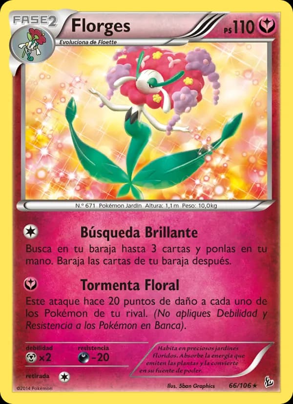Florges card in Spanish